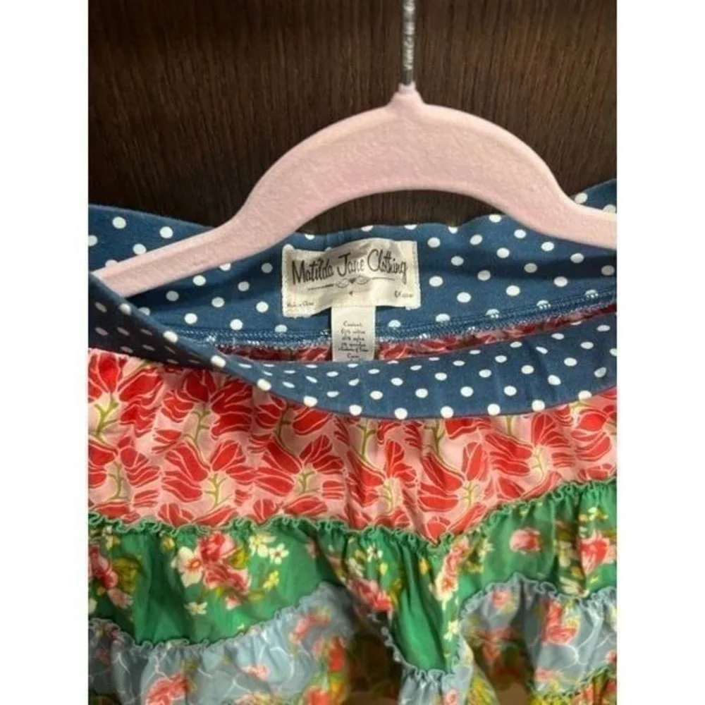 Matilda Jane Main Street Tiered‎ Skirt Size 4 Good Hart Main Street